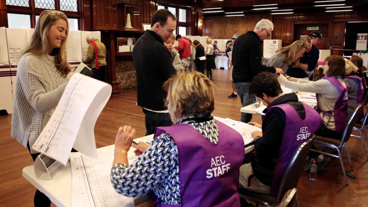 File image of an election voting hall in Perth