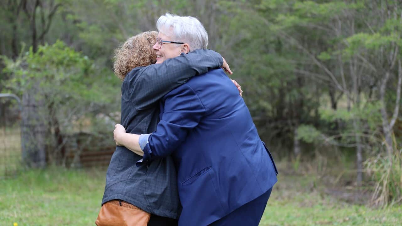Penny Sharpe and Aunty Lyn Brown celebrate the decision (Supplied).jpg