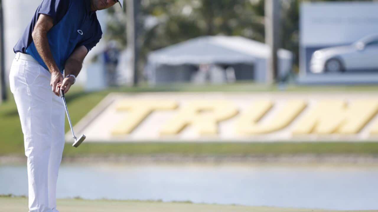 US golfer Bubba Watson at the Cadillac Championship in Doral, Florida