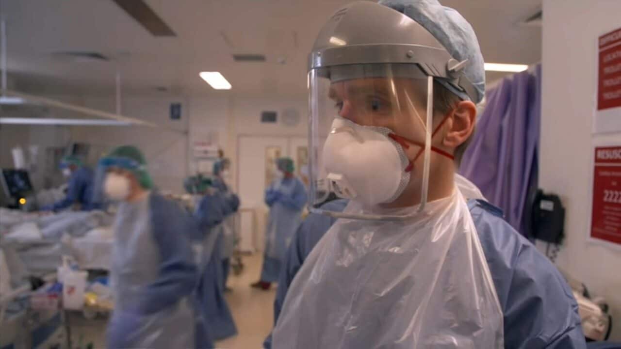 Dr Jim Down in the ICU at University College London Hospital