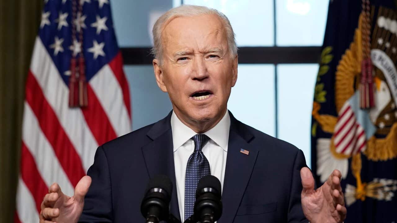 President Joe Biden speaks about the withdrawal of US troops from Afghanistan.