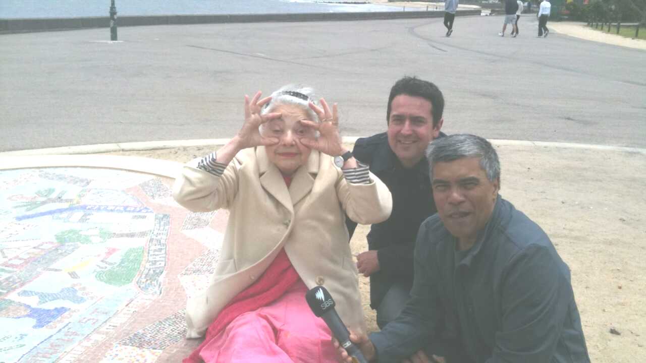 Mirka Mora, Jean-Noel Ducasse et Christophe Mallet - St Kilda