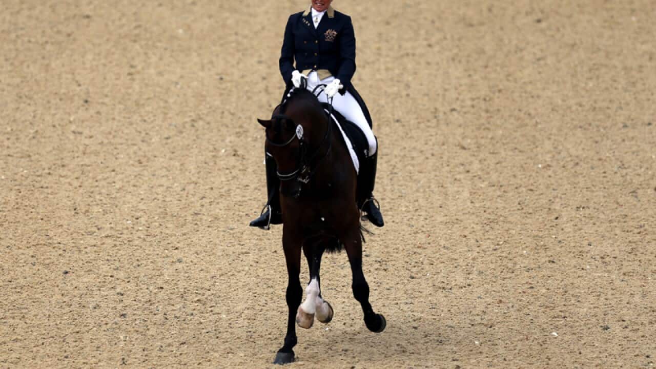 Australia's Mary Hanna riding Sancette