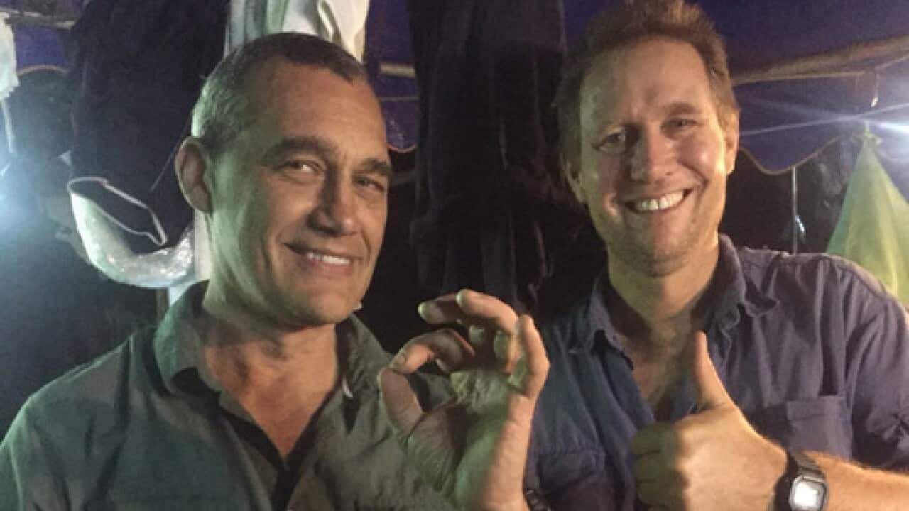 Australian doctor Richard Harris (right) with his dive partner