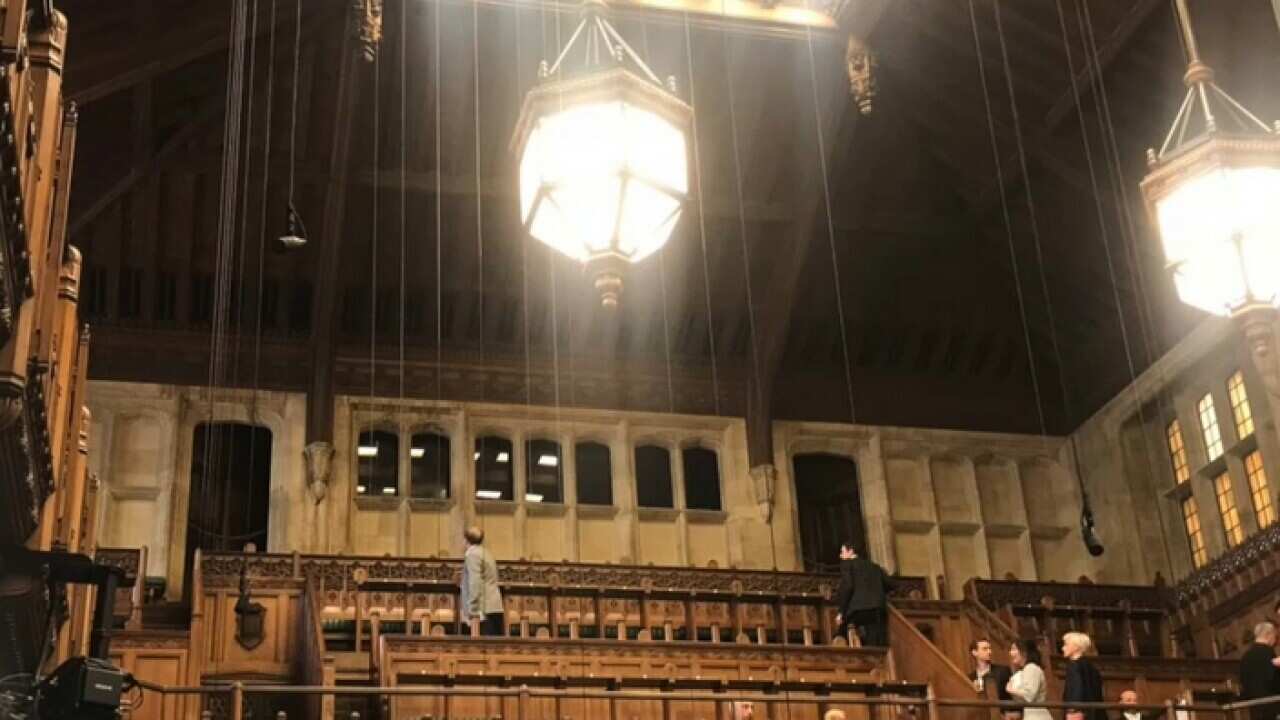 Water pours into the House of Commons