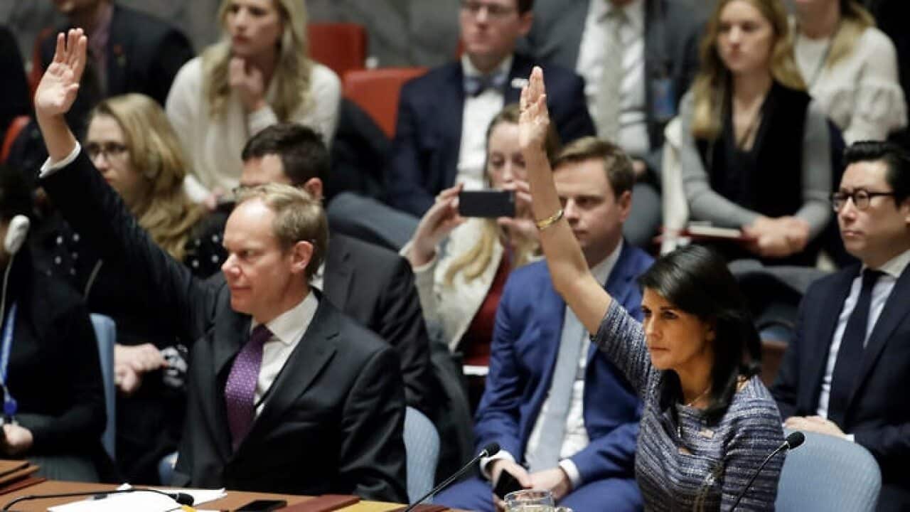 UN Security Council has adopted he largest-ever package of sanctions designations on North Korea.