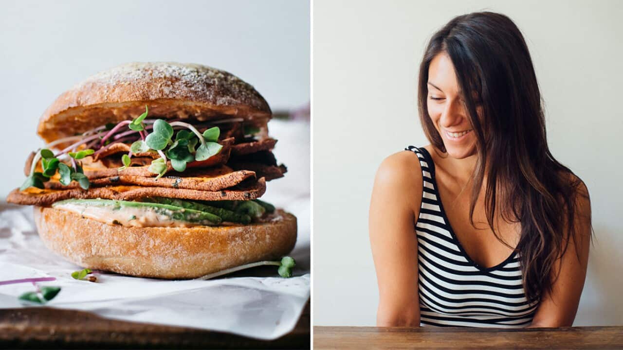Spicy sweet potato chip and avocado sammie, and Lindsey S. Love of dolly and oatmeal
