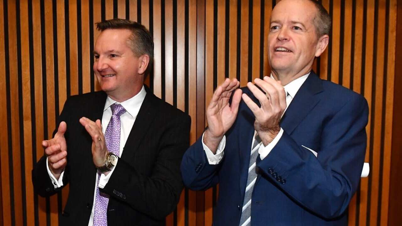Shadow Treasurer Chris Bowen (left) and Leader of the Opposition Bill Shorten.