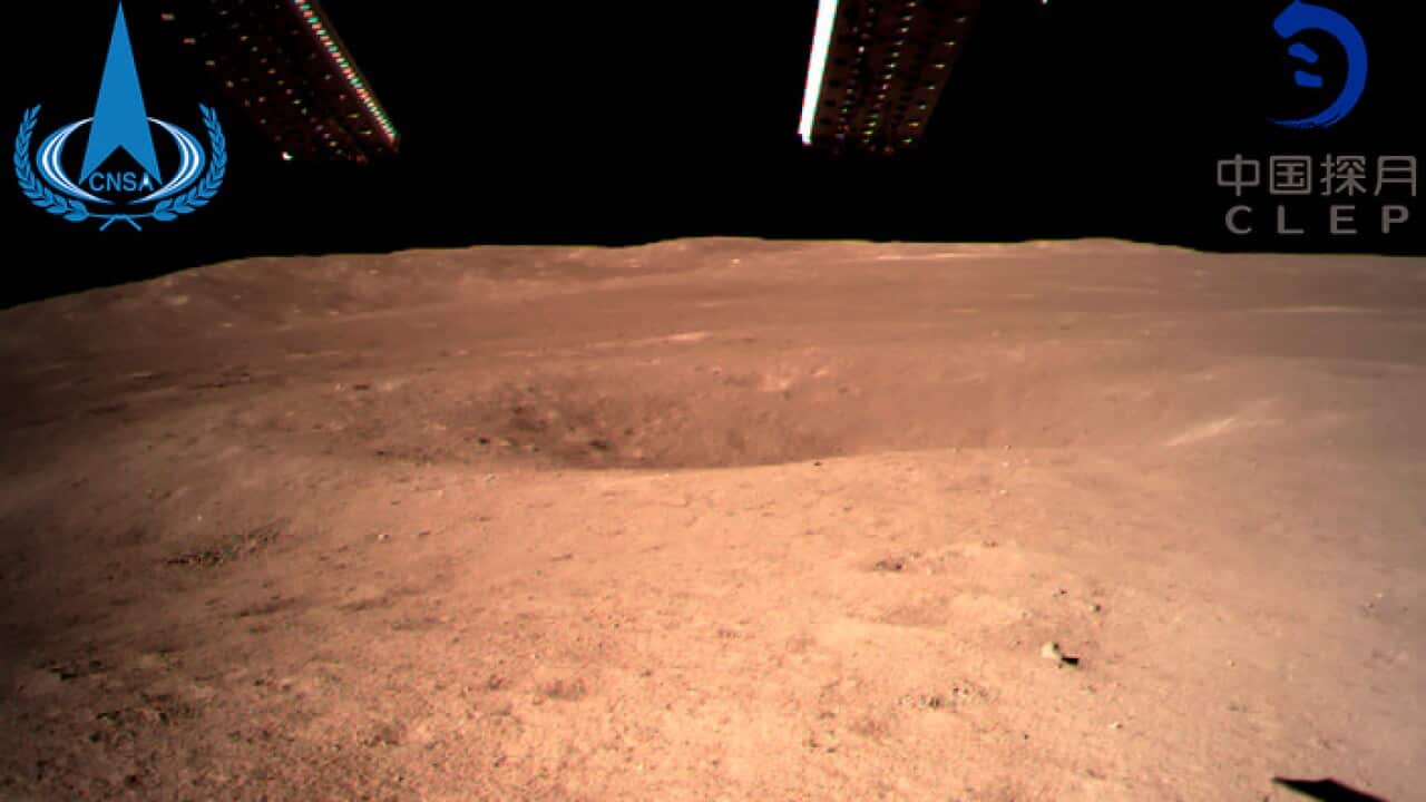 Far side of moon as seen by Chinese spacecraft