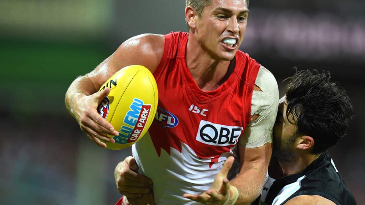 Michael Talia of the Swans