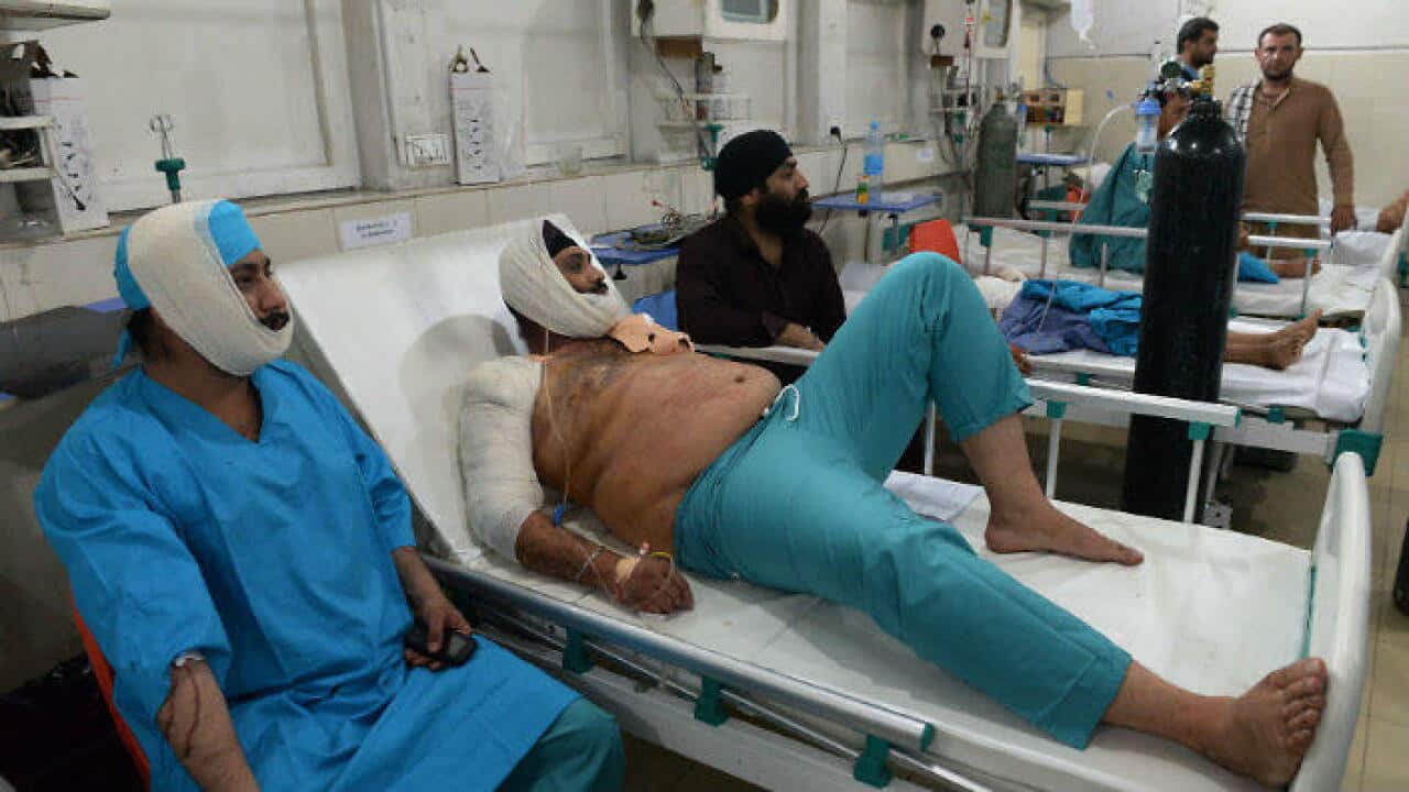 Afghan Sikhs in hospital after the explosion