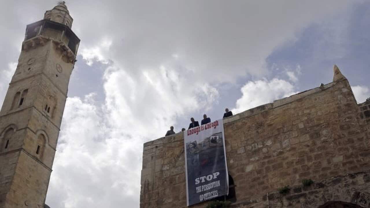 Protest at Church of Sepulcher