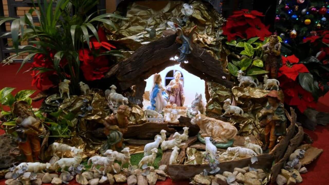 Nativity scene at Slovenian religious centre Kew, Melbourne