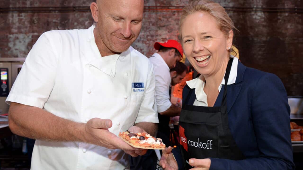 Australian Women's Weekly editor-in-chief Helen McCabe (R)