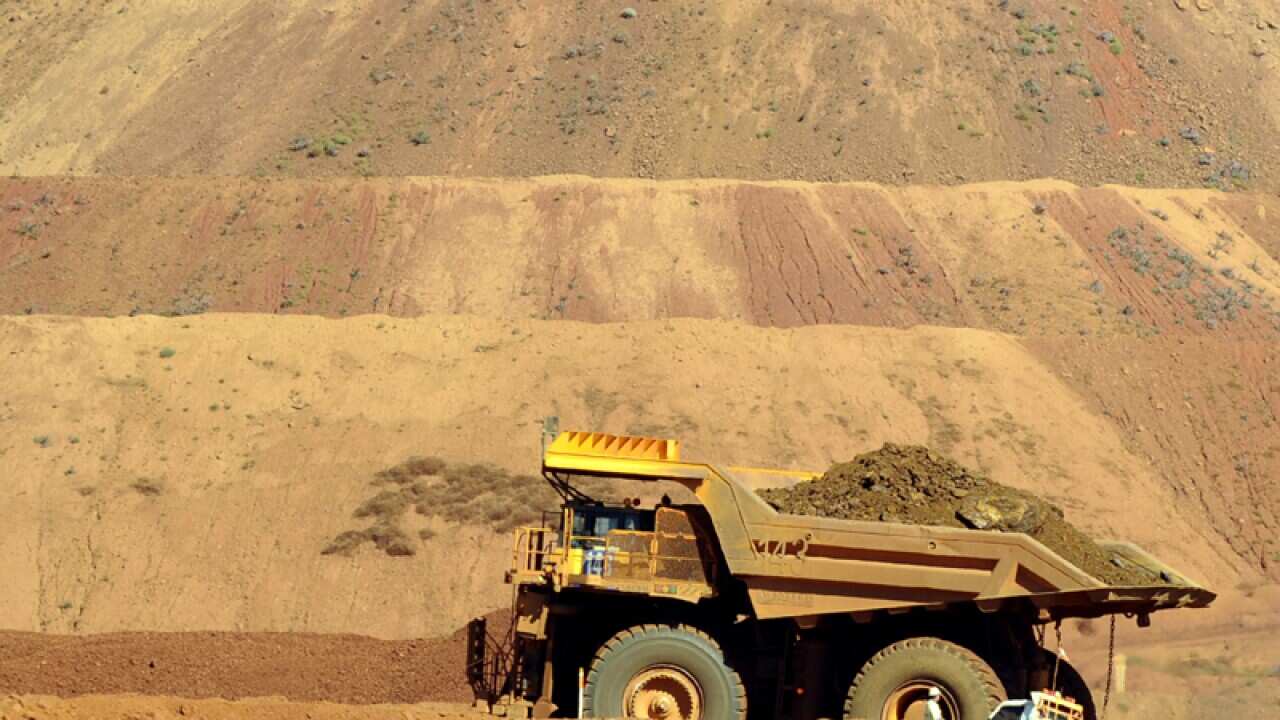 Haulage truck at the Rio Tinto West Angelas iron ore mine