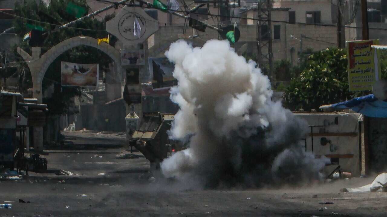 Israeli army forces stormed the camp in Jenin, Palestine.