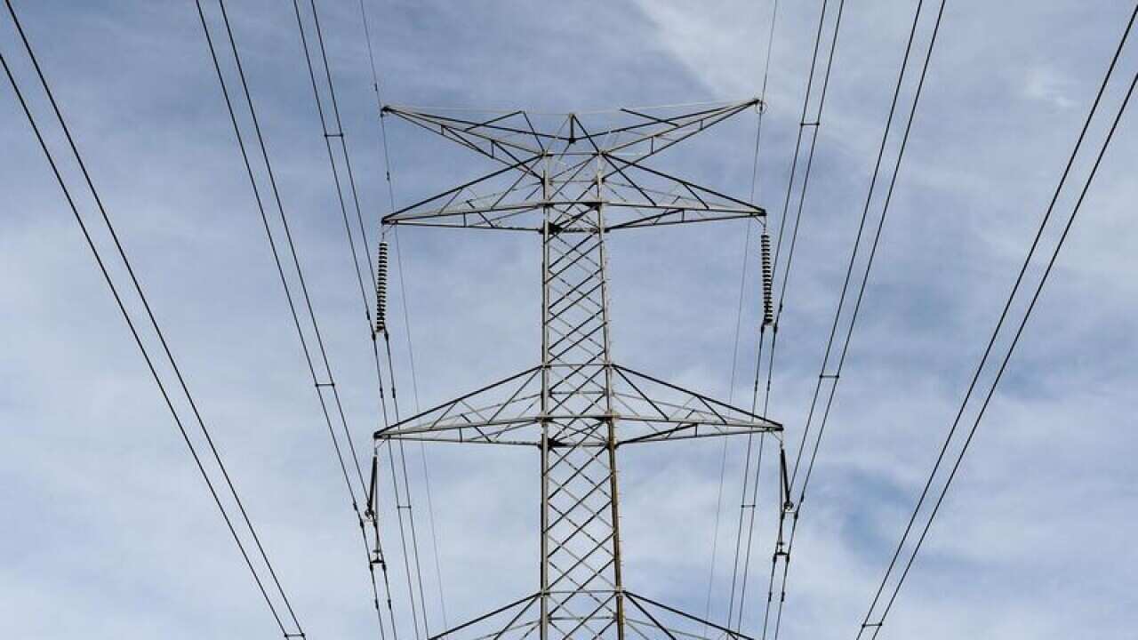 A stock image of an electricity tower