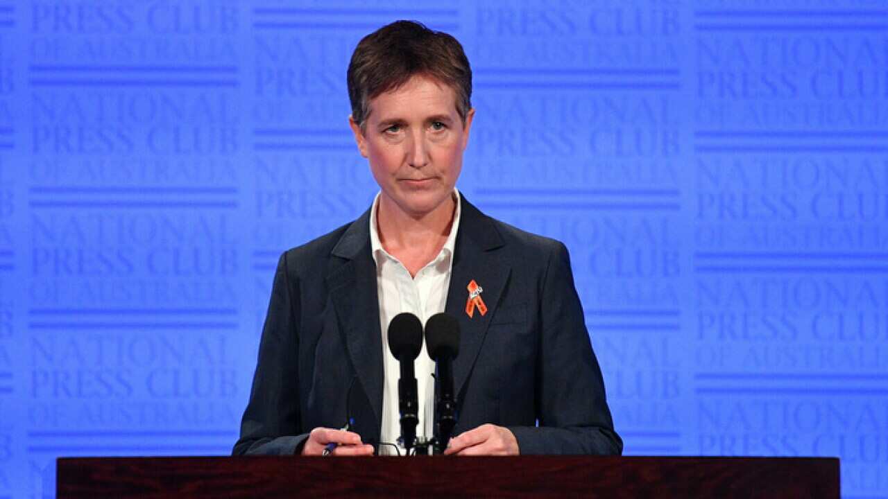 ACTU Secretary Sally McManus at the NPC, Canberra