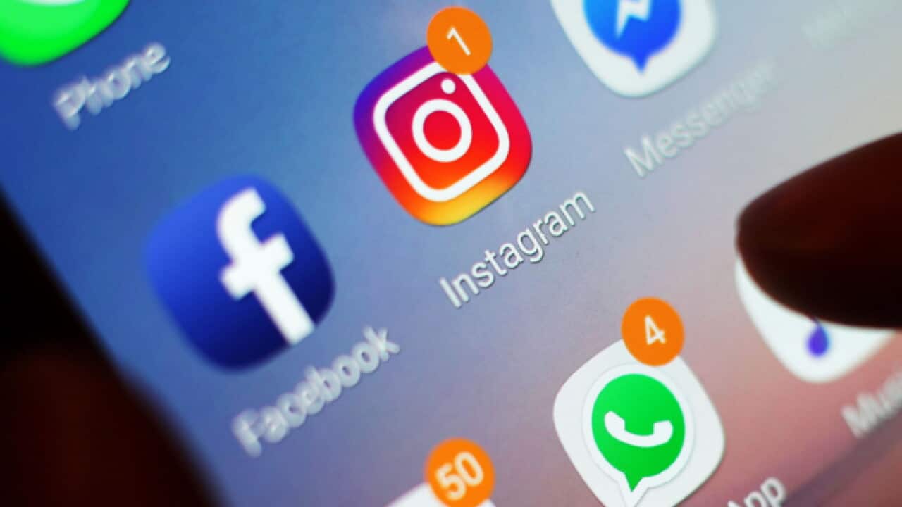 Undated file photo of the Instagram icon displayed on a mobile phone screen.