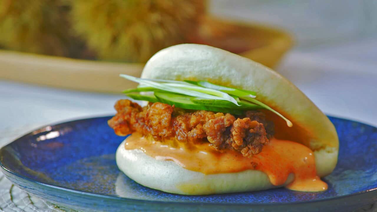 Fried chicken bao
