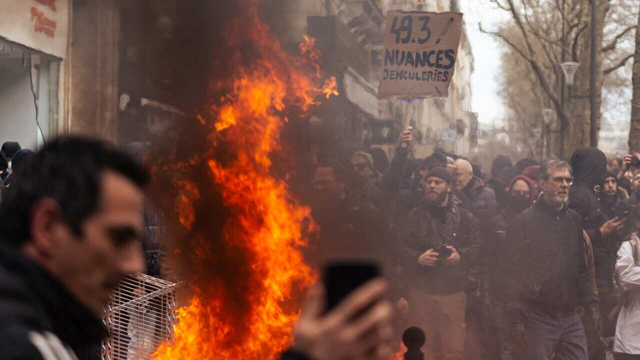 Tenth anti-pension reform rally in Paris, France - 28 Mar 2023