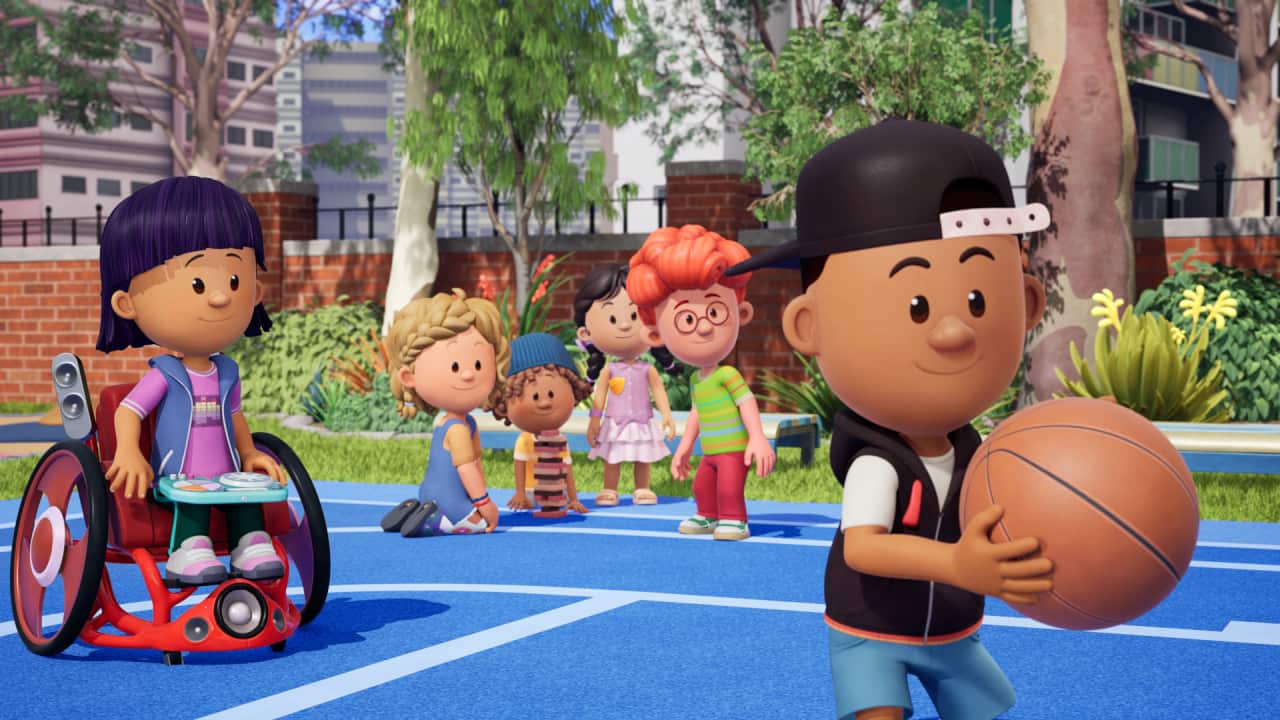 NITV, Netflix and ACTF - Eddie's Lil' Homies. Episode 1 - Yoinks. L-R Decks, Lottie, Junior, Shanti, Lachie and Eddie.png