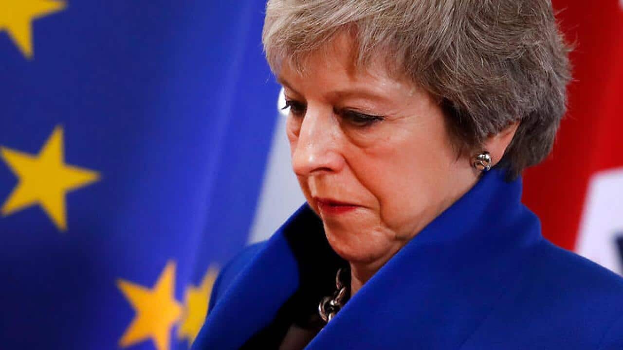 British Prime Minister Theresa May UK Plan voted down by Parliament