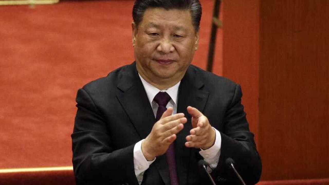 President Xi Jinping delivers a speech during a ceremony to mark the 40th anniversary of China's "reform and opening up" at the Great Hall of the People.