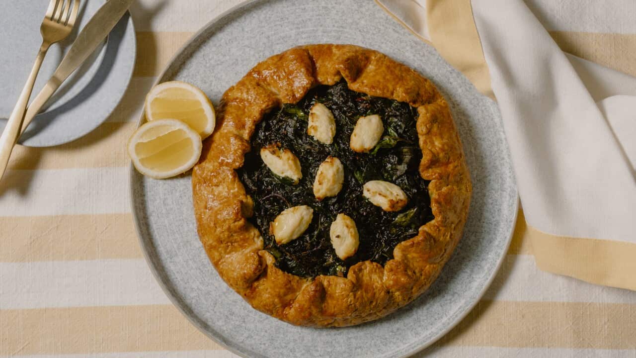 Nettle & Greens Tart with Cheddar Pastry