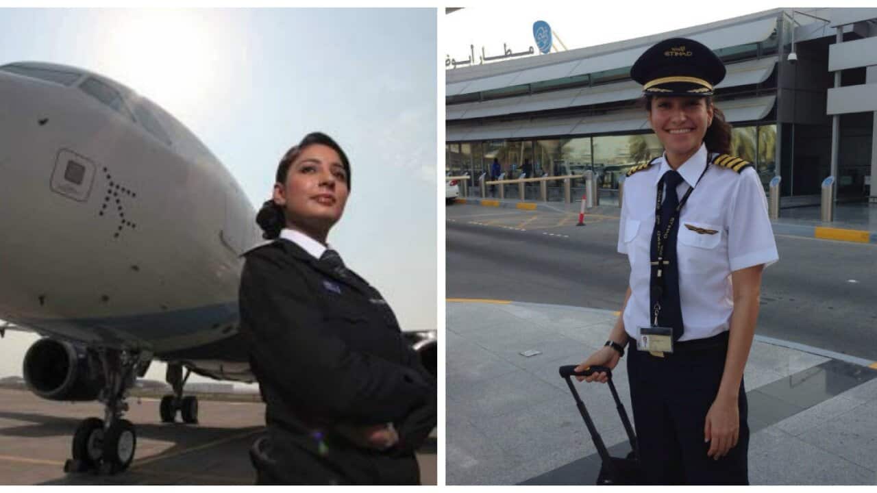 Indian Women Pilots, Swati Loomba and Pooja Seth (L to R)