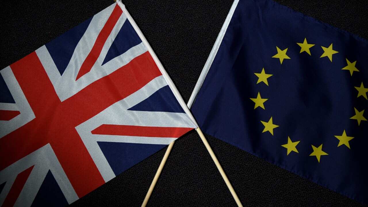 Flags of the United Kingdom and the European Union