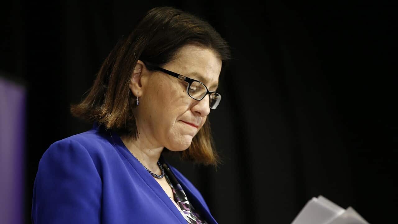 Health Minister Jenny Mikakos teared up during Tuesday's briefing