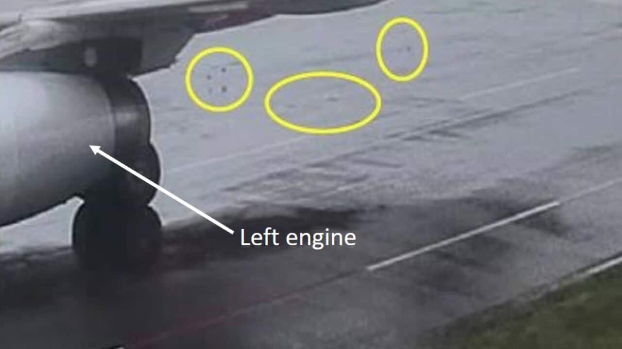 A photo of the incident released by the Australian Transport Safety Bureau.