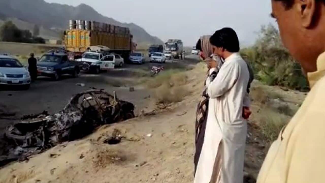 The alleged scene of a drone strike site in Pakistan