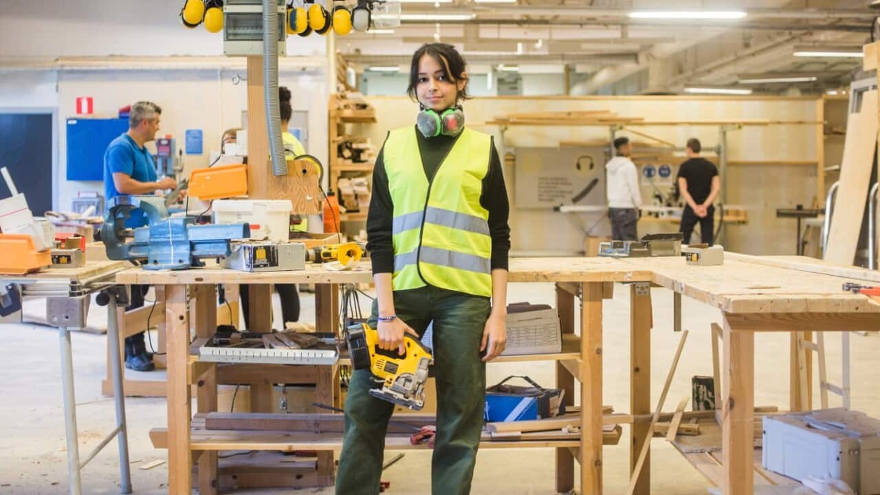 Woman carpenter