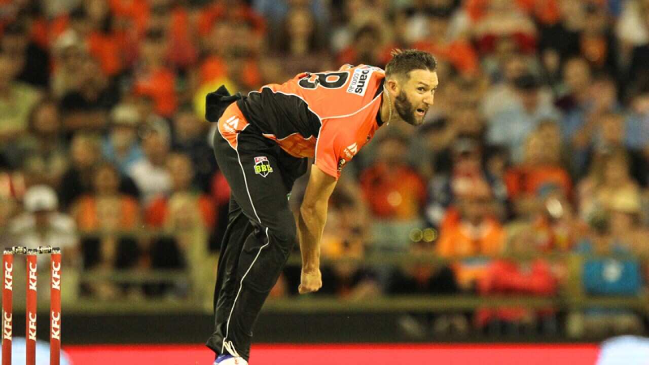 Andrew Tye of the Scorchers