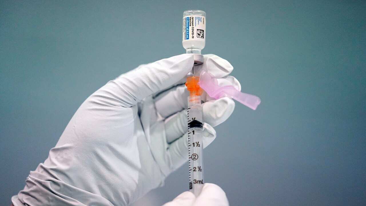 A dose of the Johnson and Johnson COVID-19 vaccine being prepared