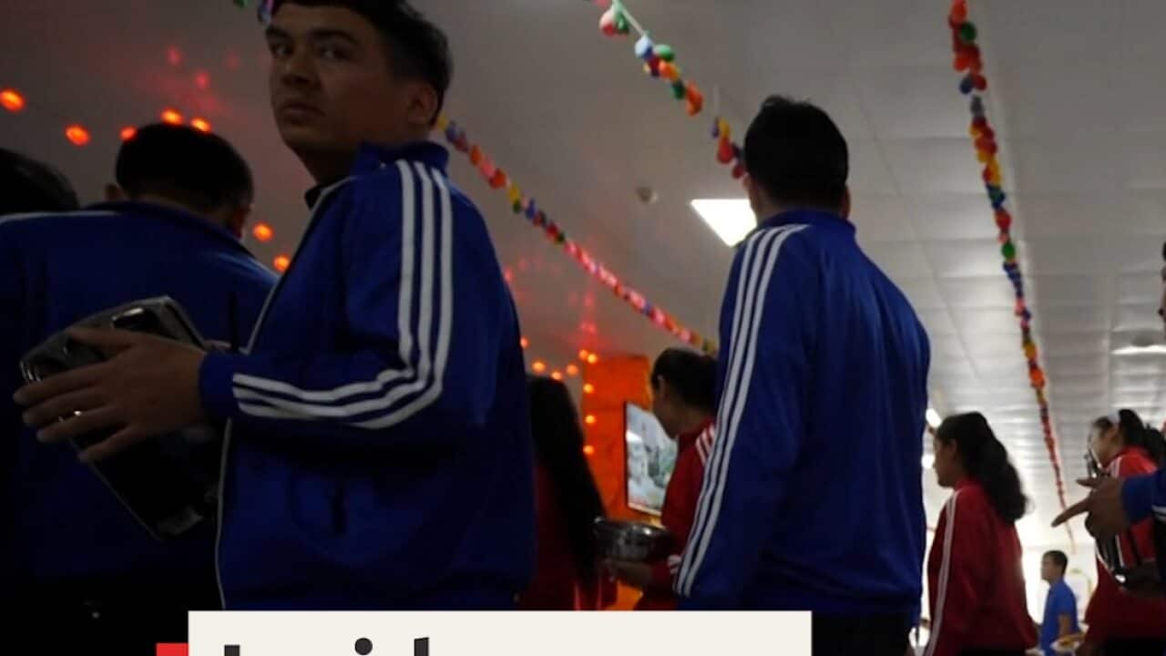 The BBC has obtained rare footage from inside China’s secretive system of mass incarceration