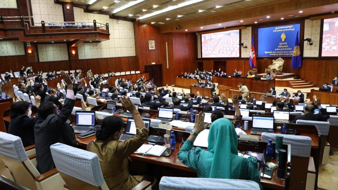 Cambodia National Assembly meeting in July 2022