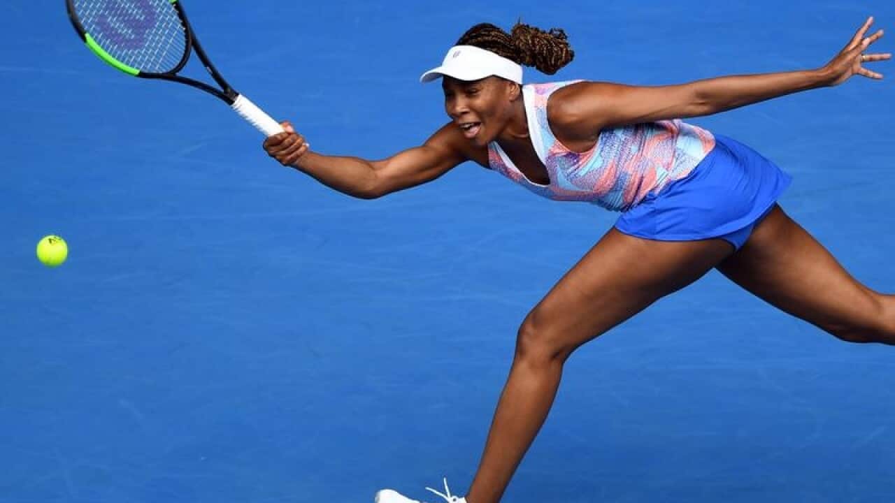 Venus Williams of the United States in action