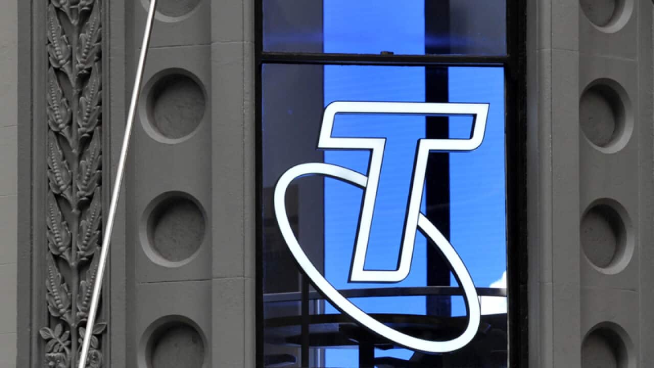 A Telstra sign