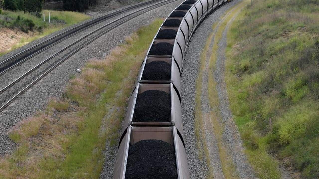 A loaded coal train