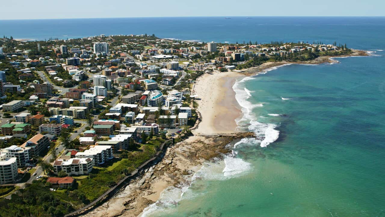 Aerial view of Caloundra, Queensland, Australia