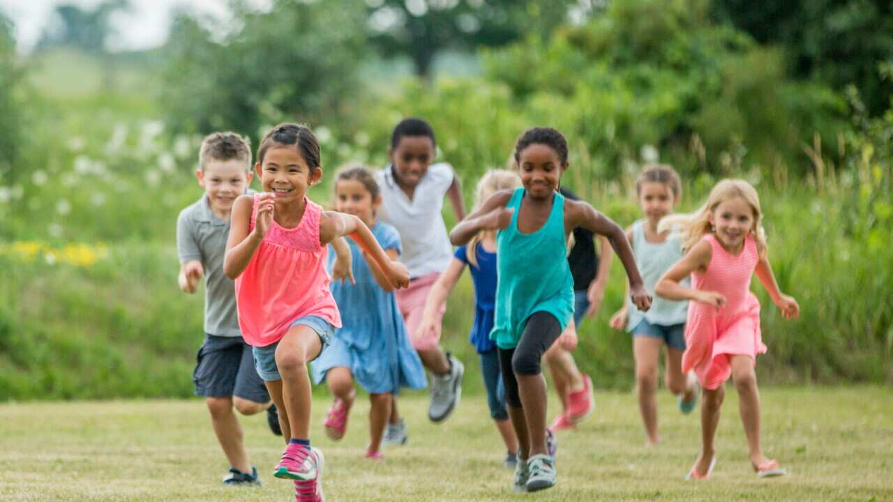 Playing Outside in a Field on a Sunny Day