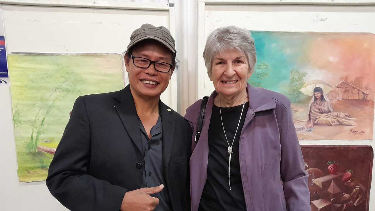 Elito Circa also known as Amangpintor met his foster parent for the first time after 45 years Credit: Elito Circa