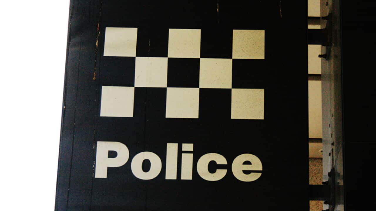 A stock image of a NSW police sign.
