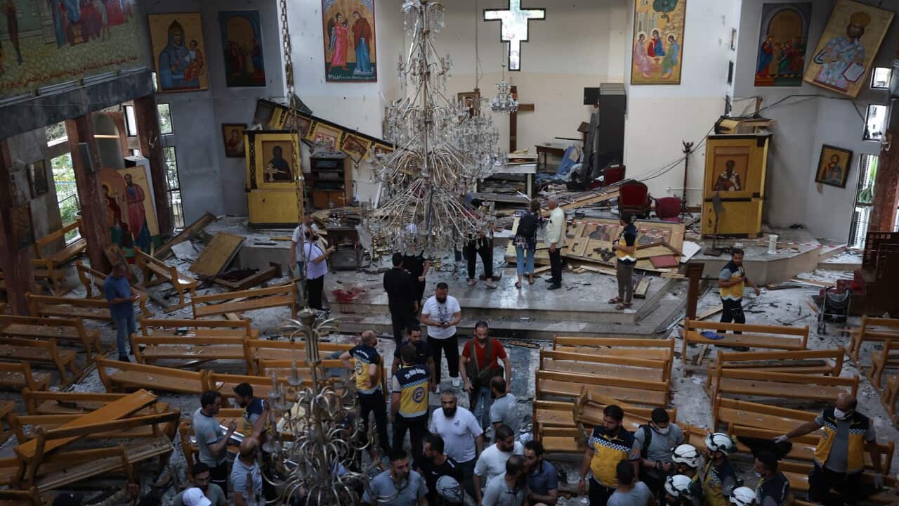 Several killed in suicide bombing at Damascus church