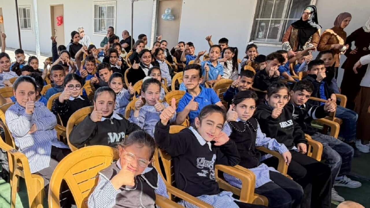 La scuola di Khallet Taha vicino Hebron in Cisgiordania.