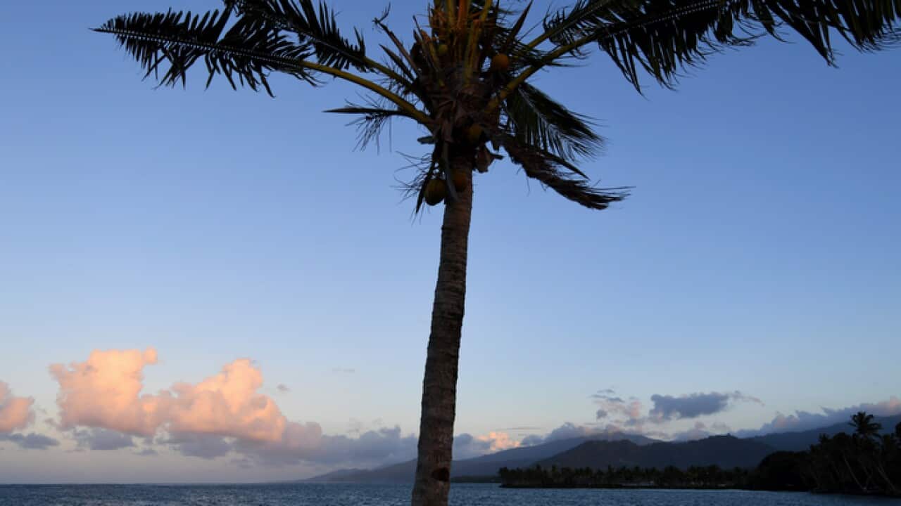 Clouds at sunset in Samoa