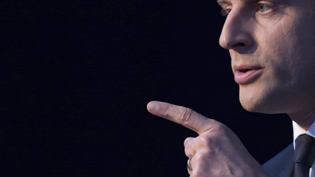French presidential candidate Emmanuel Macron
